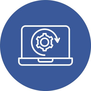 Mekanik Süreç Vektör Simgesi Tasarımı