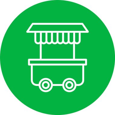 Food Trolley Vector Icon Design