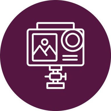 Eylem kamerası vektör simgesi tasarımı