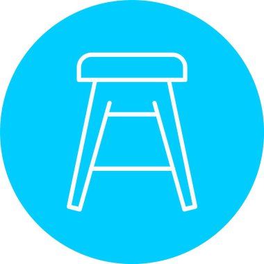 Bar Tabure Vektörü Simgesi Tasarımı