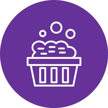 Washing Basket Vector Icon Design