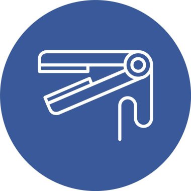 Saç Düz Vektör Simgesi Tasarımı