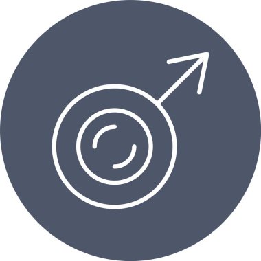 Erkek Cinsiyet Sembol Vektör Simgesi Tasarımı