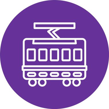 Tram Vector Icon Design