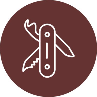 İsviçre Ordusu Bıçak Vektör Simgesi Tasarımı