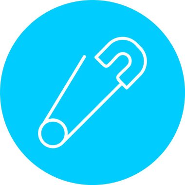 Safety Pin Vector Icon Design