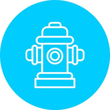 Yangın Hidroliği Vektör Simgesi Tasarımı