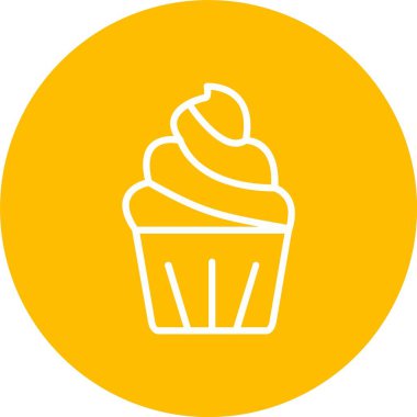 Cupcake Vektör Simgesi Tasarımı