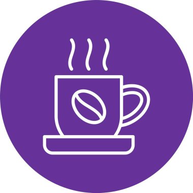 Sıcak Kahve Vektörü Simgesi Tasarımı