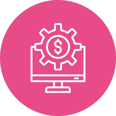 Çevrimiçi Para Kazanma Vektörü Simgesi Tasarımı