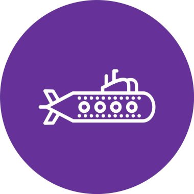 Submarine Vector Icon Design