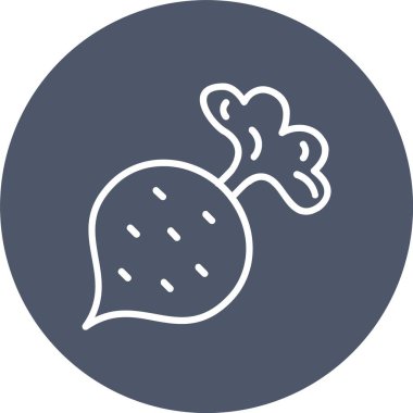 Turp Vektör Simgesi Tasarımı