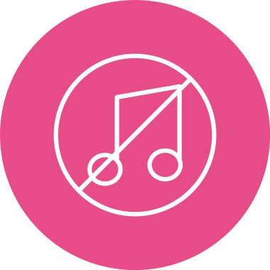 Müzik Vektörü Simgesi Tasarımı Yok