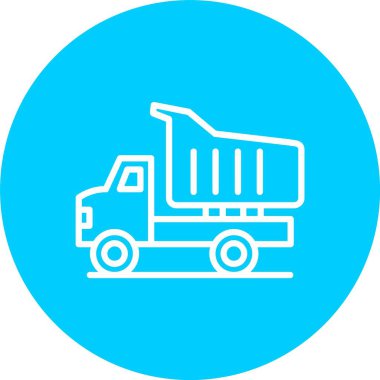 Dumper Truck Vector Icon Design