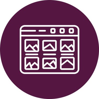 Galeri Vektör Simgesi Tasarımı