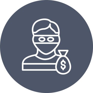 Soygun Vektör Simgesi Tasarımı