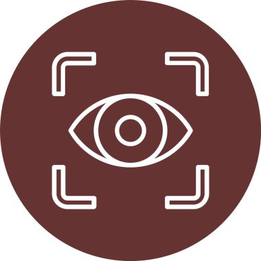 Göz Tarayıcı Vektör Satır Vektör Simgesi Tasarımı