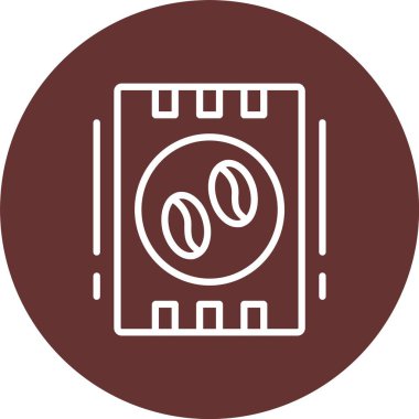 Kahve Fasulyesi Vektör Simgesi Tasarımı