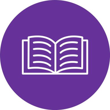 Kitap Vektörü Simgesi Tasarımı Okunuyor