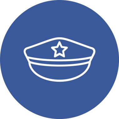 Police Hat Vector Icon Design
