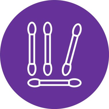 Pamuk Çubuğu Vektör Simgesi Tasarımı