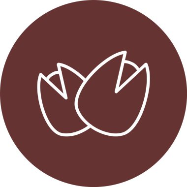 Pista Ceviz Vektör Simgesi Tasarımı