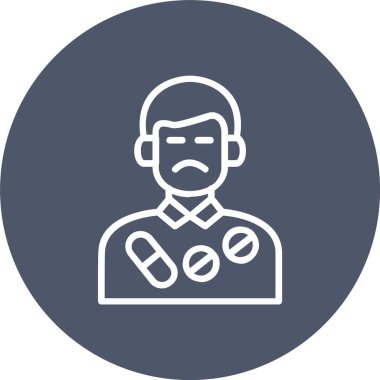 Drug Addiction Vector Icon Design