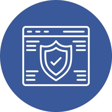 İnternet Güvenlik Vektörü Simgesi Tasarımı