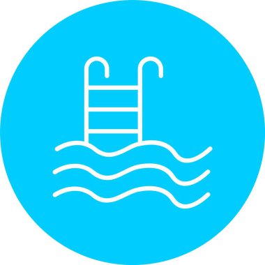Swimming Pool Vector Icon Design