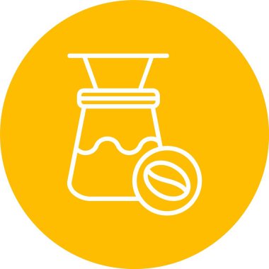 Kahve Filtresi Vektör Simgesi Tasarımı
