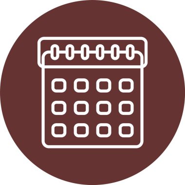 Calander Vektör Simgesi Tasarımı