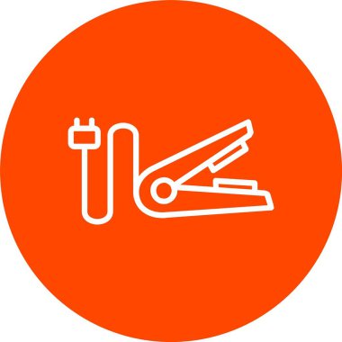 Saç Düzleştirici Vektör Simgesi Tasarımı