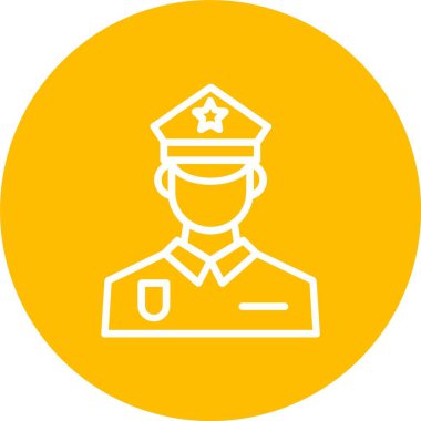 Police Man Vector Icon Design