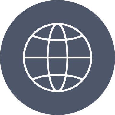 Web Globe Vektör Simgesi Tasarımı