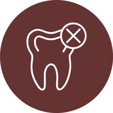 Diş Yitik Vektör Simgesi Tasarımı