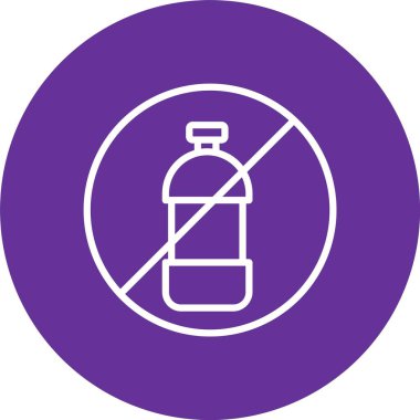 Su Şişesi Vektör Simgesi Tasarımı Yok