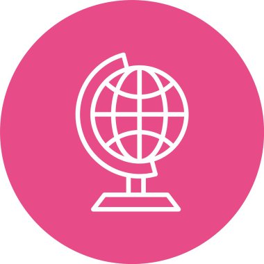 Earth Globe Vector Icon Design