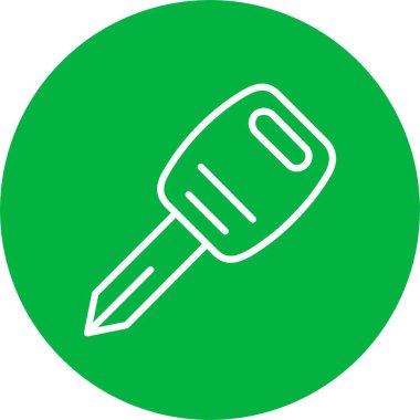 Araba Anahtarı Vektör Simgesi Tasarımı