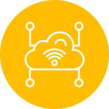 Bulut Veri Vektörü Satırı Vektör Simgesi Tasarımı