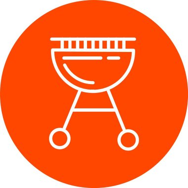 BBQ Grill Vector Icon Design
