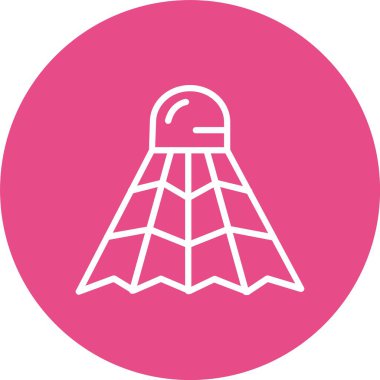 Badminton Vektör Simgesi Tasarımı