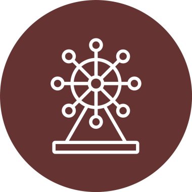 Ferris Wheel Vector Icon Design