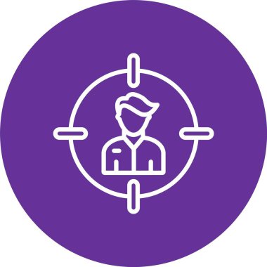 Hedef Seyirci Vektör Simgesi Tasarımı