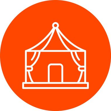 Tepe Örtüsü Vektörü Simgesi Tasarımı