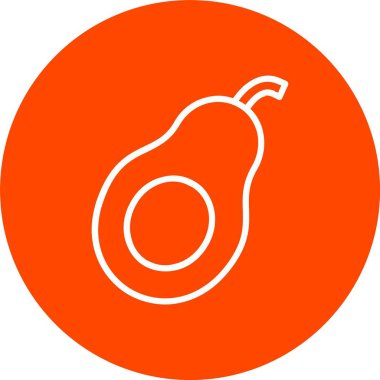 Avokado Vektör Simgesi Tasarımı