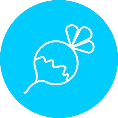 Şalgam Vektör Simgesi Tasarımı