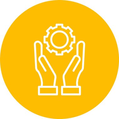 Yönetim Hizmeti Vektör Simgesi Tasarımı