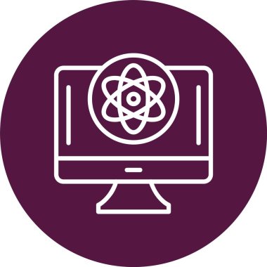 Bilgisayar Bilimi Vektör Simgesi Tasarımı