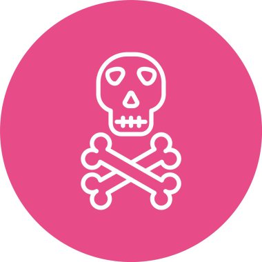 Ölüm Kurukafa Vektör Simgesi Tasarımı