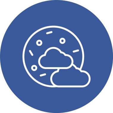 Cadılar Bayramı Ay Vektörü Simgesi Tasarımı